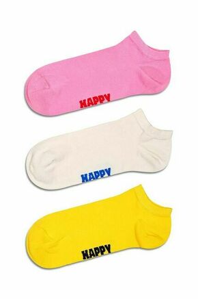 Nogavice Happy Socks Solid Low Socks 3-pack - pisana. Nogavice iz kolekcije Happy Socks. Model izdelan iz elastičnega