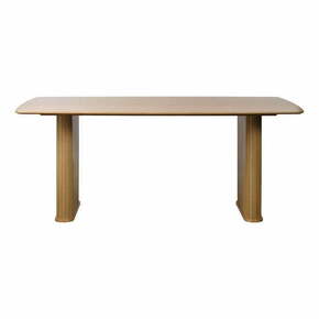 Jedilna miza z mizno ploščo v hrastovem dekorju 100x190 cm Nola – Unique Furniture