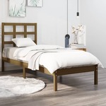 Vidaxl Okvir za posteljo, medeno rjava, masivni les, 100 x 200 cm