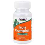NOW Foods Iron Complex (železo), 100 tablet