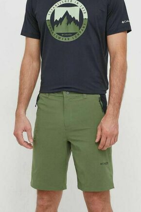 Pohodne kratke hlače Columbia Triple Canyon Short II zelena barva - zelena. Pohodne kratke hlače iz kolekcije Columbia. Model izdelan iz hitrosušečega materiala.