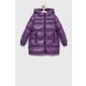 Otroška jakna Geox vijolična barva - vijolična. Otroški jakna iz kolekcije Geox. Podložen model, izdelan iz prešitega materiala.