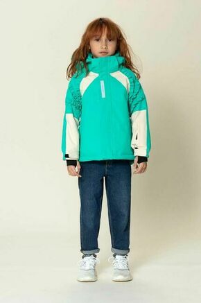 Otroška smučarska jakna Gosoaky FAMOUS DOG turkizna barva - turkizna. Otroška jakna iz kolekcije Gosoaky. Podložen model