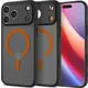Ovitek Spigen Ultra Hybrid MagSafe, mat črna z oranžno - iPhone 17 Pro (ACS10483)