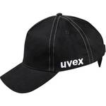 WEBHIDDENBRAND UVEX Kapa proti udarcem - u-cap sport, velikost 60- 63 / črna / ščitnik 7 cm / trda ABS lupina / bombažna tekstilna kapa
