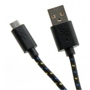 Kabel USB A-B mikro 1m SBOX bombažna zaščita