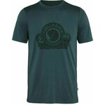 Volnen t-shirt Fjallraven zelena barva - zelena. Kratka majica iz kolekcije Fjallraven, izdelana iz pletenine s potiskom. Model z visoko vsebnostjo volne, ki ima naravno sposobnost dihanja in vpijanja vlage.