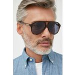Sončna očala Gucci moški, rjava barva - rjava. Sončna očala iz kolekcije Gucci. Model z enobarvnimi stekli in okvirji iz plastike. Ima filter UV 400. Visokokakovosten izdelek, izdelan v Italiji.