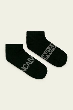 Calvin Klein nogavice (2-pack) - črna. Kratke nogavice iz kolekcije Calvin Klein. Model izdelan iz elastičnega materiala. V kompletu sta dva para.