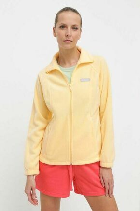 Športni pulover Columbia Benton Springs oranžna barva - oranžna. Športni pulover iz kolekcije Columbia. Model z zapenjanjem na zadrgo