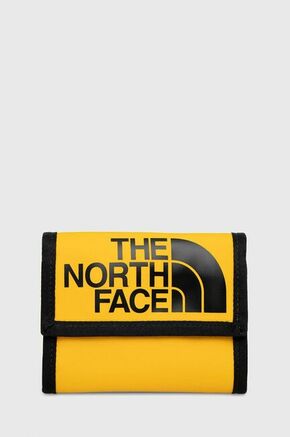 Denarnica The North Face rumena barva - rumena. Srednje velika denarnica iz kolekcije The North Face. Model izdelan iz tekstilnega materiala.
