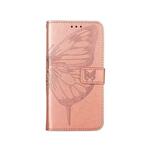 Chameleon Samsung Galaxy A15 4G/5G - Preklopna torbica (WLGO-Butterfly) - roza-zlata