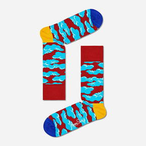 Nogavice Happy Socks Under The Clouds UTC01-4500 - pisana. Visoke nogavice iz kolekcije Happy Socks. Model izdelan iz vzorčastega materiala.