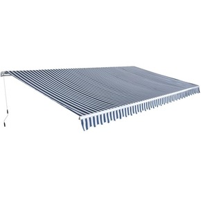 Ročno zložljiva tenda 600 cm modra in bela