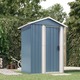 vidaXL Vrtna lopa siva 126x97,5x177 cm pocinkano jeklo