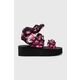Sandali Red Valentino ženski, vijolična barva, 2Q0S0H03JTP - vijolična. Sandali iz kolekcije Red Valentino. Model je izdelan iz tekstilnega materiala. Model z mehkim, oblikovanim vložkom zagotavlja udobje.