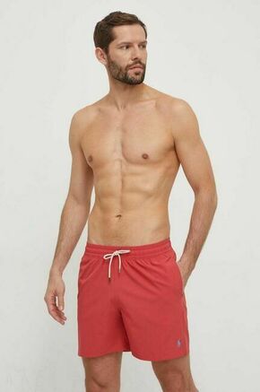 Kopalne kratke hlače Polo Ralph Lauren rdeča barva - rdeča. Kopalne kratke hlače iz kolekcije Polo Ralph Lauren