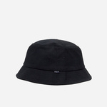 Bombažni klobuk HUF črna barva - črna. Klobuk iz kolekcije HUF. Model z ozkim robom, izdelan iz materiala z nalepko.