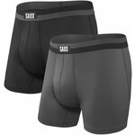 SAXX Sport Mesh 2-Pack Boxer Brief Black/Graphite XL Aktivno spodnje perilo
