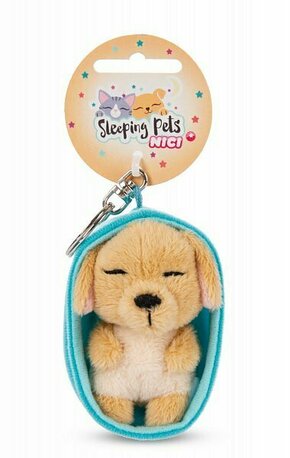 NICI obesek za ključe Sleeping dog 8cm svetlo rjava