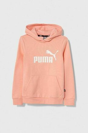 Otroški pulover Puma ESS Logo Hoodie FL G roza barva