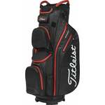 Titleist Cart 14 StaDry Black/Black/Red Golf torba Cart Bag