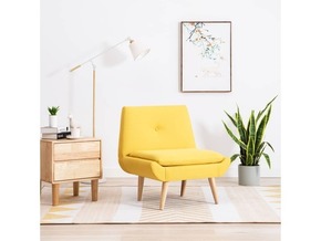 VIDAXL Počivalni stol rumeno blago