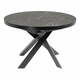 Črna okrogla raztegljiva jedilna miza s keramično ploščo ø 160 cm Vashti – Kave Home