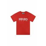 Otroška bombažna kratka majica Kenzo Kids rdeča barva - rdeča. Otroške kratka majica iz kolekcije Kenzo Kids. Model izdelan iz udobne pletenine.