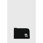 Denarnica Karl Lagerfeld črna barva - črna. Mala denarnica iz kolekcije Karl Lagerfeld. Model izdelan iz ekološkega usnja.
