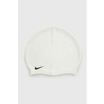 Nike plavajoča kapa - bela. Plavajoča kapa iz kolekcije Nike. Model narejen iz enobarvnega silikona.