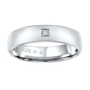 Silvego Poročni srebrni prstan Poesia za ženske QRG4104W (Obseg 61 mm) srebro 925/1000
