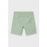 Otroške kratke hlače Mayoral zelena barva - zelena. Otroški kratke hlače iz kolekcije Mayoral. Model izdelan iz gladke tkanine.