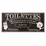 Kovinski znak za stranišče Antic Line Toilettes