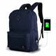Temno moder nahrbtnik z USB priključkom My Valice SPECTA Smart Bag