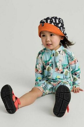 Dvostranski otroški klobuk Reima Moomin Svalka črna barva - črna. Otroški klobuk iz kolekcije Reima. Model z ozkim robom