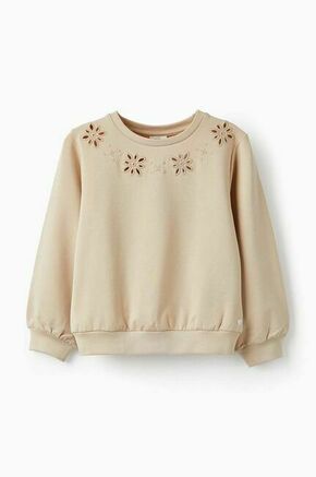 Otroški pulover zippy bež barva - bež. Otroški pulover iz kolekcije zippy. Model izdelan iz enobarvne pletenine.