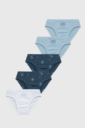 Otroške bombažne spodnjice OVS 5-pack - modra. Otroški spodnje hlače iz kolekcije OVS. Model izdelan iz bombažne pletenine. V kompletu je pet parov.