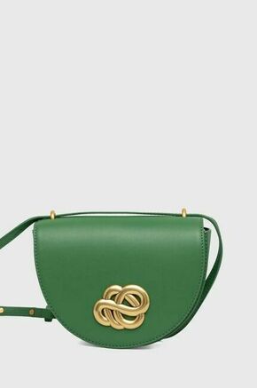 Usnjena torbica By Malene Birger zelena barva - zelena. Majhna torbica iz kolekcije By Malene Birger. Model na zapenjanje