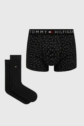 Komplet boksaric in nogavic Tommy Hilfiger črna barva - črna. Komplet bokserke in nogavice iz kolekcije Tommy Hilfiger. Model izdelan iz elastične pletenine.