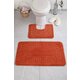 Oranžne toaletne kopalne podloge v kompletu 2 kosov Ethnic - Foutastic