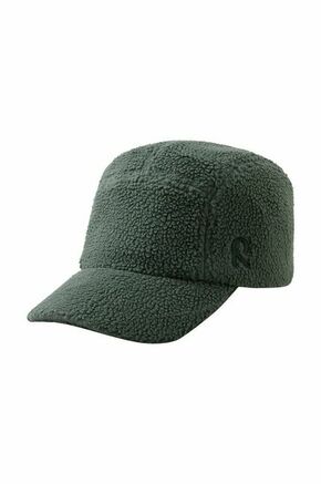 Otroška kapa Reima zelena barva - zelena. Otroška kapa s šiltom vrste baseball iz kolekcije Reima. Model izdelan iz enobarvnega materiala.