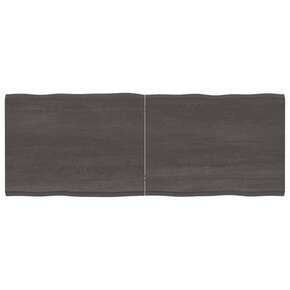VidaXL Mizna plošča temno siva 160x60x4 cm obdelana trdna hrastovina