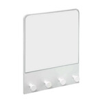 slomart stensko ogledalo 5five obešalnik za vrata bela (50 x 37 x 6 cm)