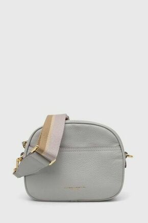 Usnjena torbica Gianni Chiarini siva barva - siva. Majhna torbica iz kolekcije Gianni Chiarini. Model na zapenjanje