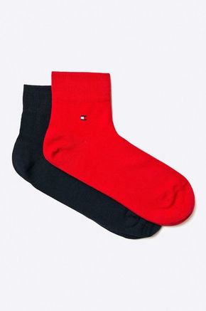 Tommy Hilfiger nogavice (2-pack) - rdeča. Kratke nogavice iz zbirke Tommy Hilfiger. Model iz elastičnega materiala. Vključena sta dva para