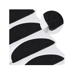VIDAXL Samolepilne preproge za stopnice 15 kosov 56x17x3 cm črne