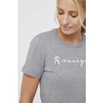 Rossignol bombažna majica - siva. T-shirt iz zbirke Rossignol. Model narejen iz tanka, rahlo elastična tkanina.