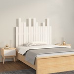 vidaXL Stensko posteljno vzglavje belo 95,5x3x80 cm trdna borovina