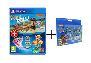 PAW PATROL ON A ROLL + MIGHTY PUPS PS4 +STICKER